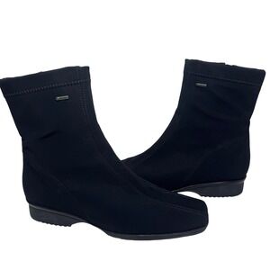Ara Gore-Tex Waterproof Stretch Ankle Boots Black Side Zip  Sz US 8.5-9 (UK 7)